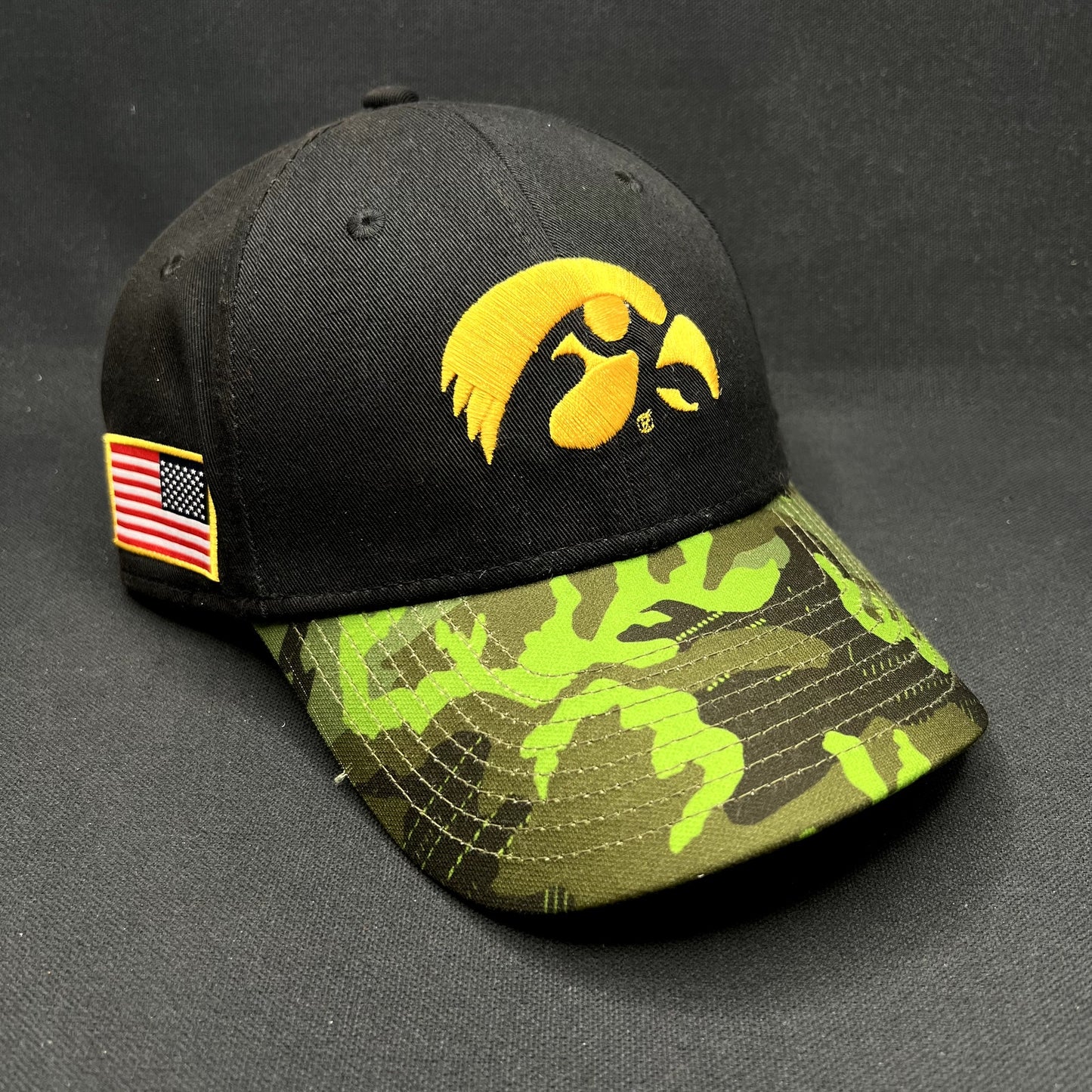 Nike Iowa Hawkeyes Camo Bill Strapback Hat Legacy91 Black