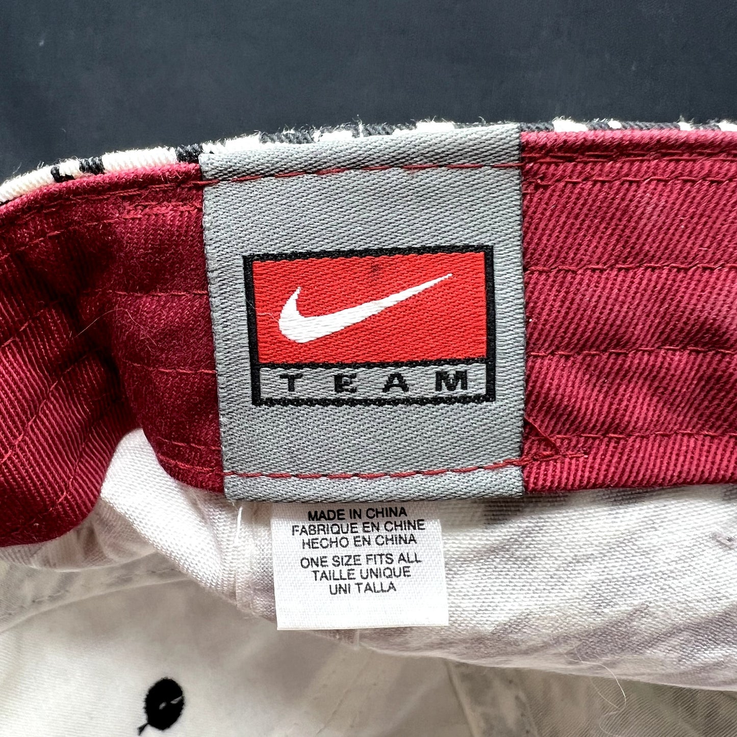 Vintage Alabama Crimson Tide Nike Houndstooth Strapback Hat NCAA