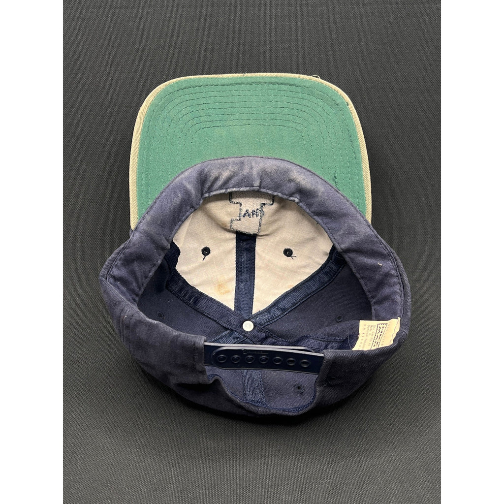 VH1 “Music First” Vintage Snapback Hat – 1990s Two-Tone Navy/Khaki (Promo)