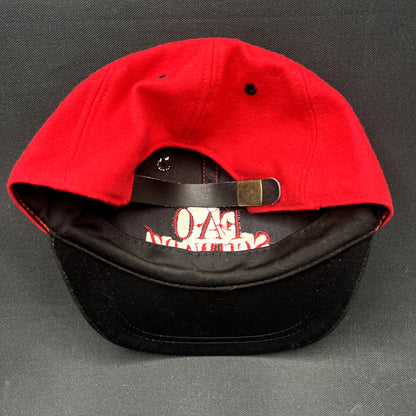 YOUTH Vintage FAO Schwarz Strapback Hat Wool Red Black