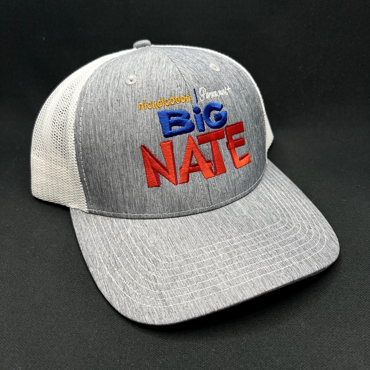 Nickelodeon Big Nate Paramount+ Snapback Trucker Hat Gray White Promo Cap