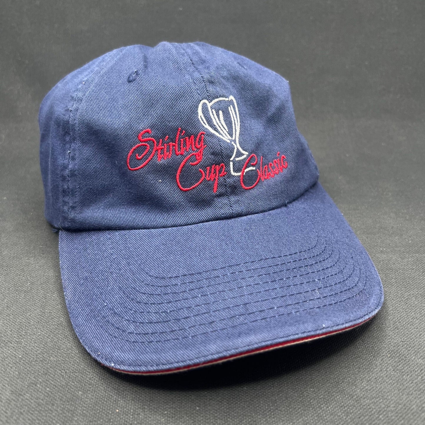 Vintage Wells Fargo Sterling Cup Classic Strapback Hat Navy Golf Cap