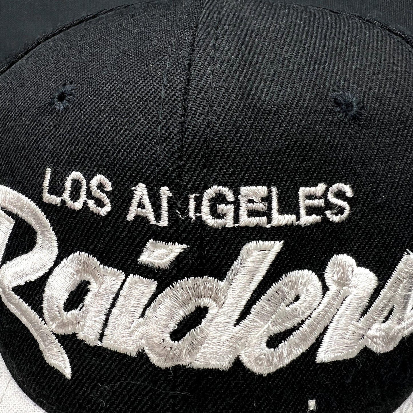 Vintage Los Angeles Raiders Sports Specialties Script Snapback Hat
