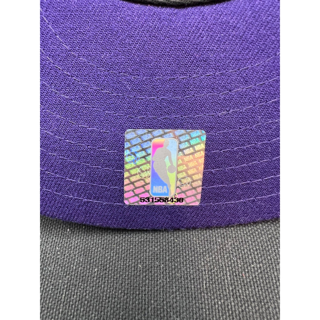 Vintage 2000s Lakers New Era 59FIFTY NBA Fitted Hat Purple Gold White 7 3/8