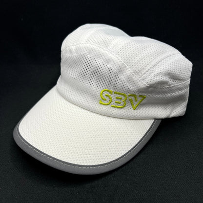 Snowmass Base Village SBV Performance Running Hat White Reflective 5 Panel Cap