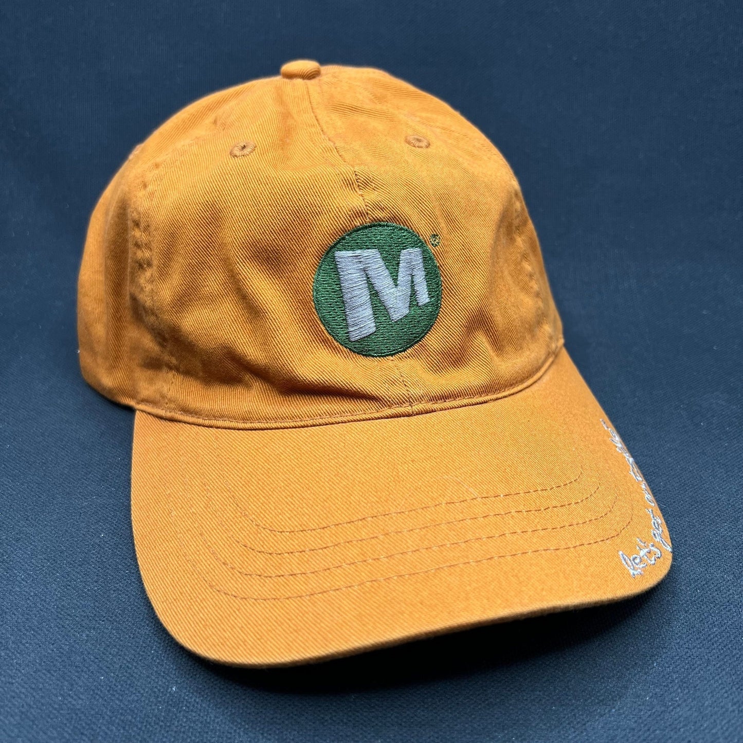 Merrell Strapback Hat Orange Outdoor Hiking Cap Logo Lightweight