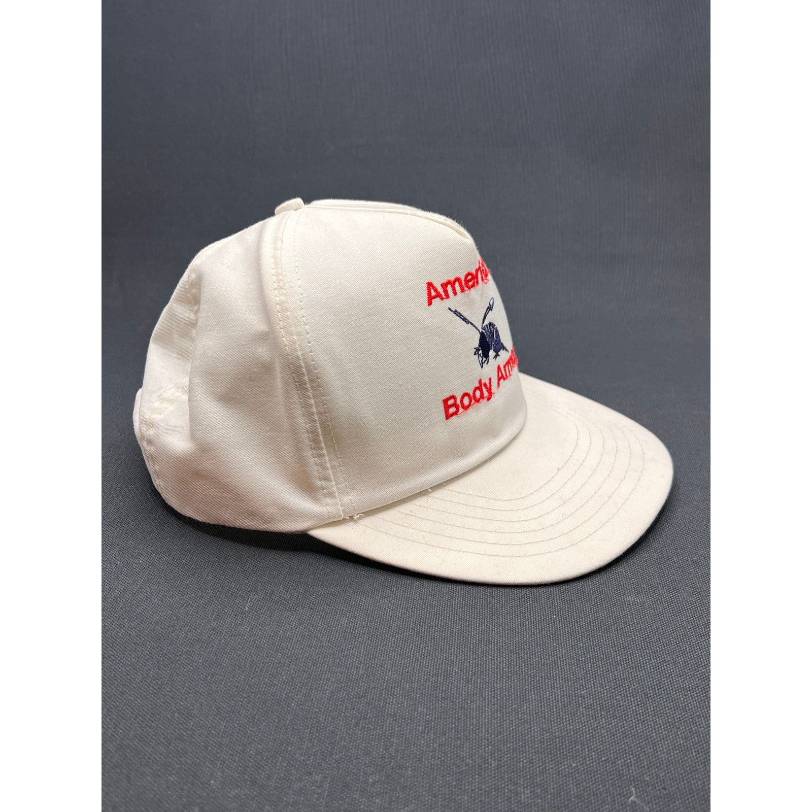 Vintage American Body Armor White Snapback Hat – Made in USA