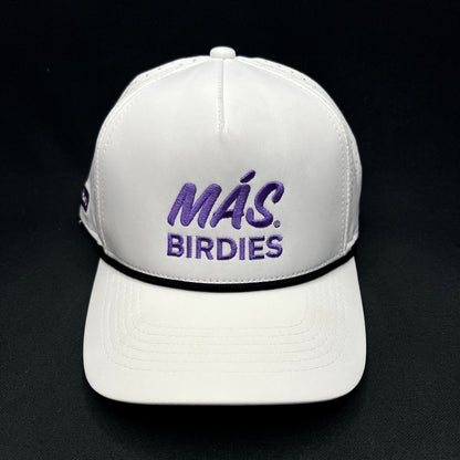 Más Birdies Taco Bell Foundation Golf Snapback Hat White Purple Outdoor Cap