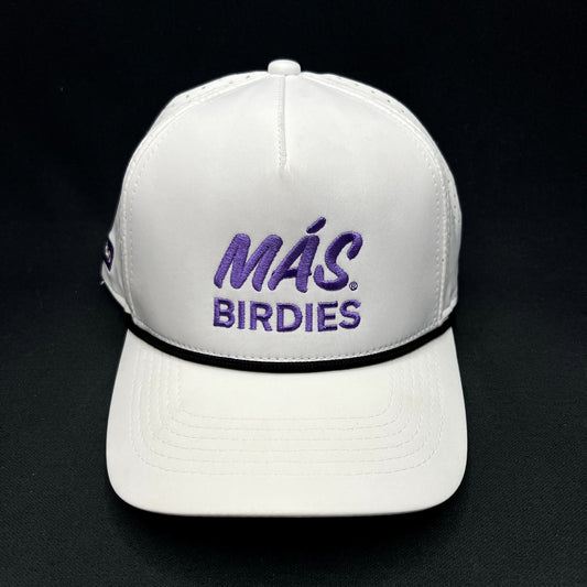 Más Birdies Taco Bell Foundation Golf Snapback Hat White Purple Outdoor Cap