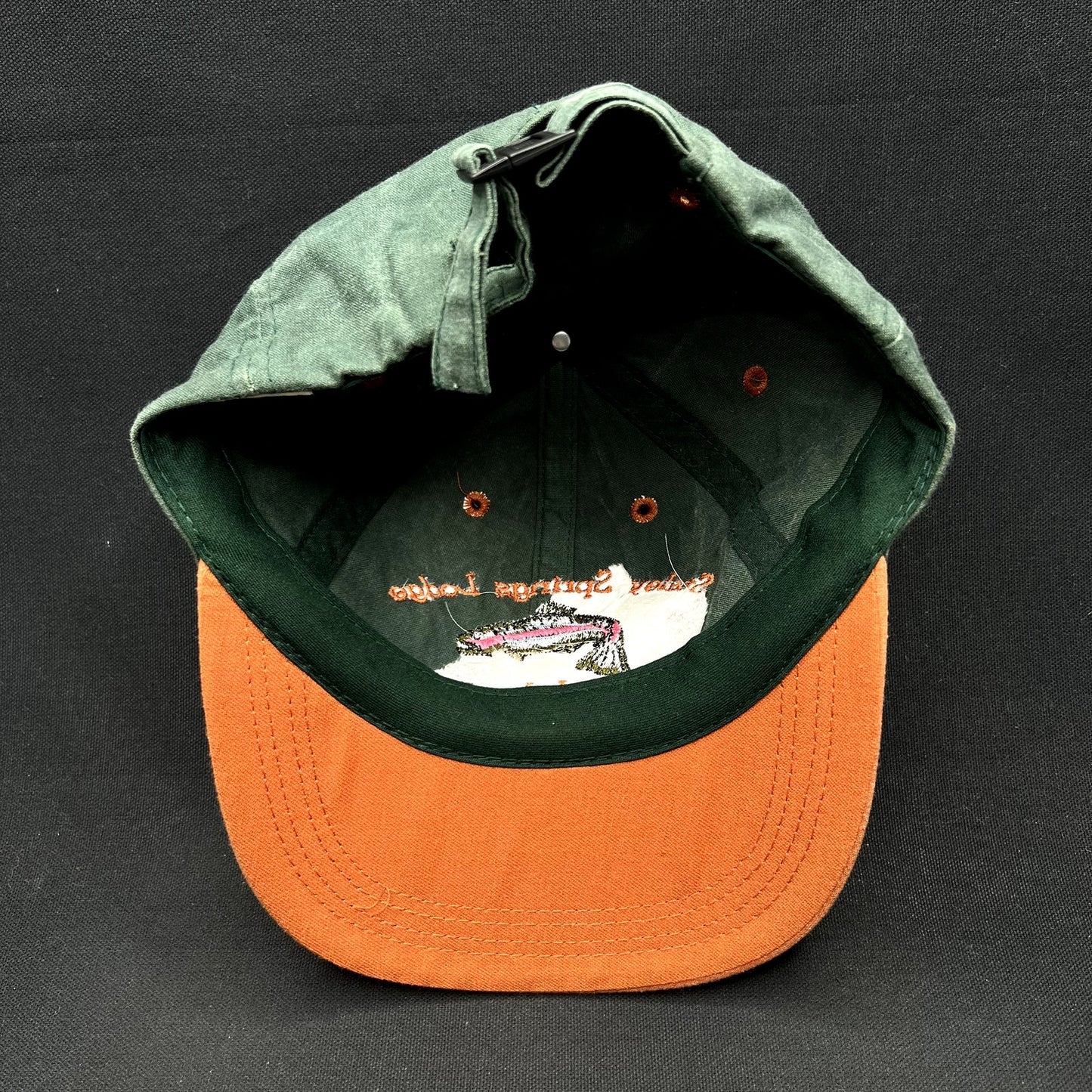 Vintage Staley Springs Lodge Henry’s Lake Idaho Trout Strapback Fishing Hat