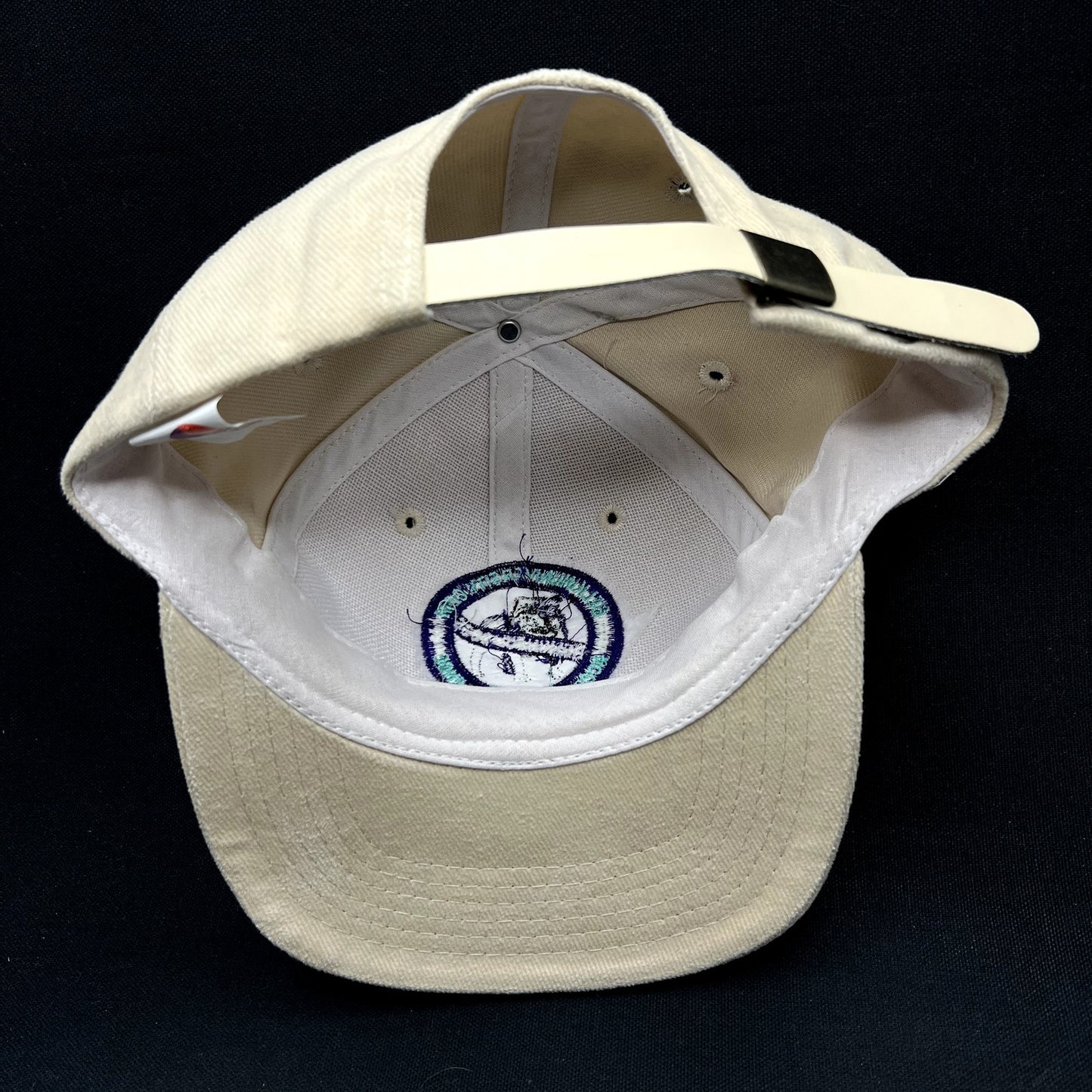 Vintage Belkin University Bulldogs Strapback Hat Cream Headmost Cap