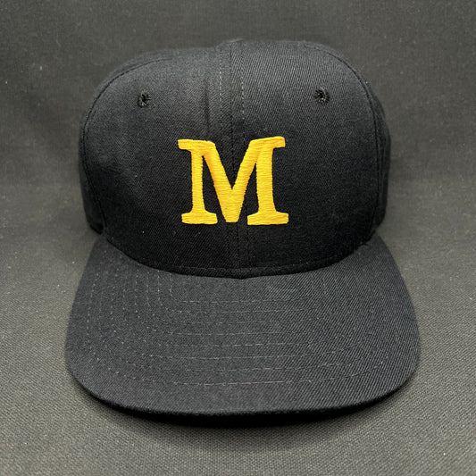 Vintage Marlton DuPont New Era Snapback Hat Black Gold USA