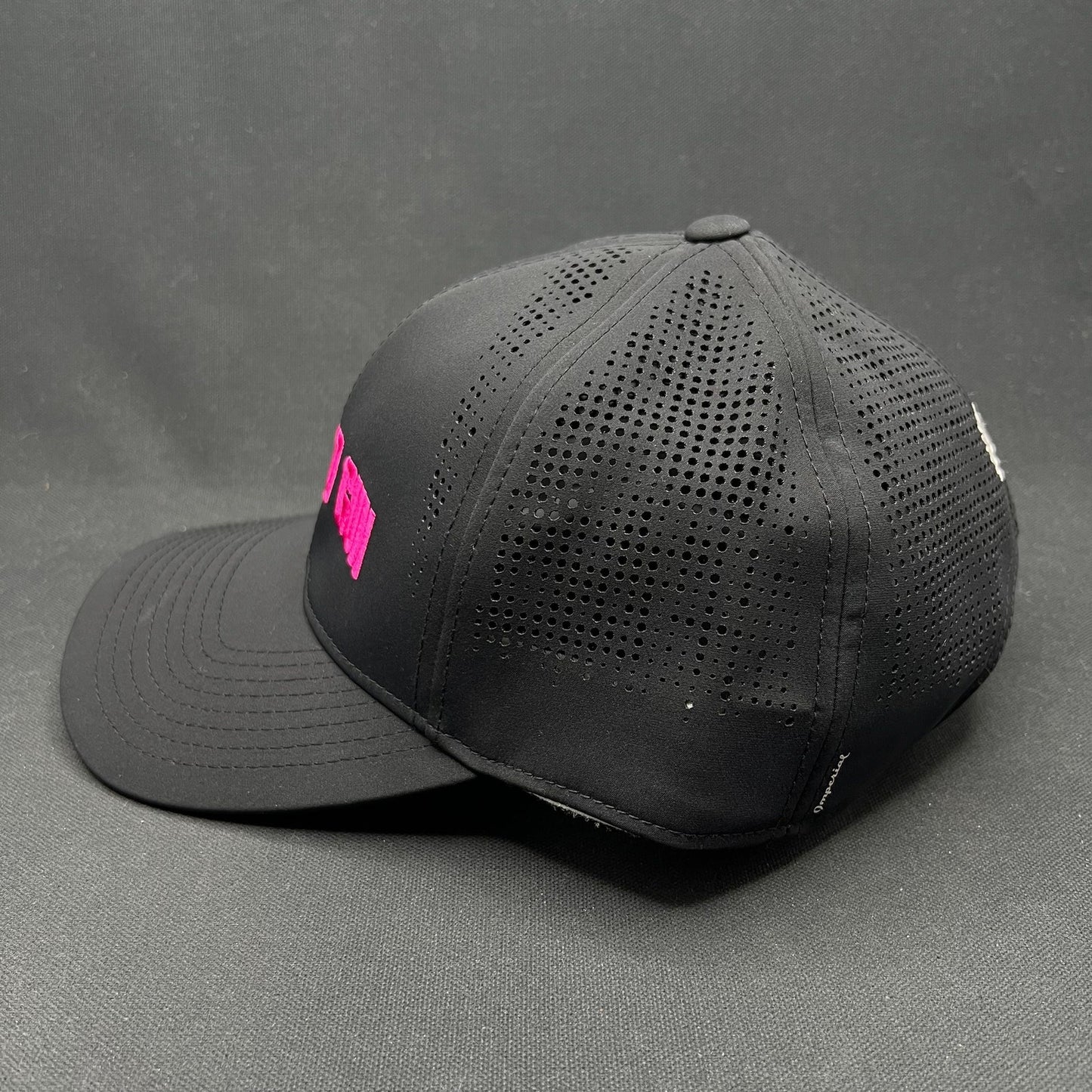 The Naked Gun 2024 Cast & Crew Promo Snapback Hat Black Pink Embroidery
