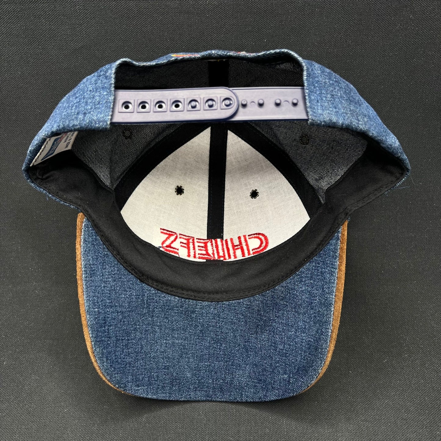 Vintage Kansas City Chiefs Annco Denim Suede Snapback Hat