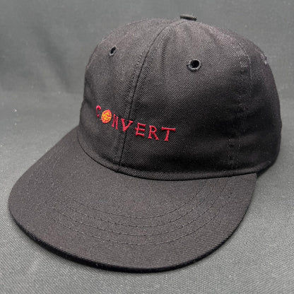Vintage Columbia Convert Snapback Hat Black Spellout Cap