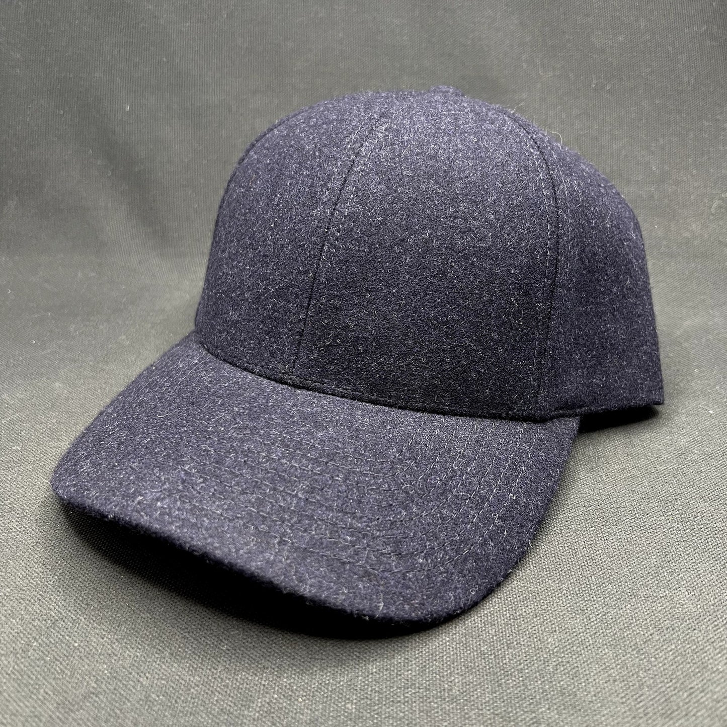 Varsity Headwear Cashmere Strapback Hat Navy Blue Luxury Dad Cap Large