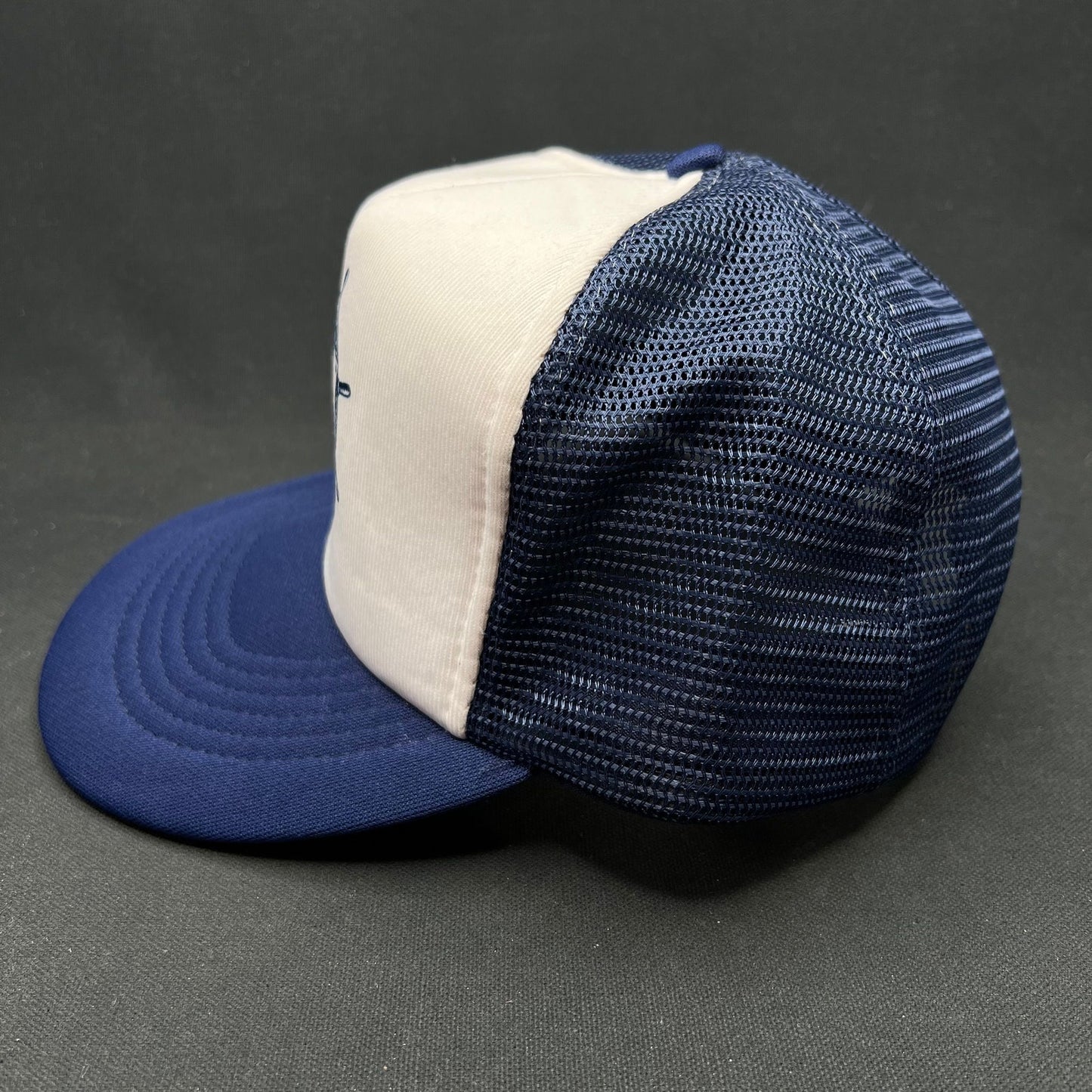 Vintage Belle of Brattleboro Snapback Trucker Hat Sunbelt Nautical