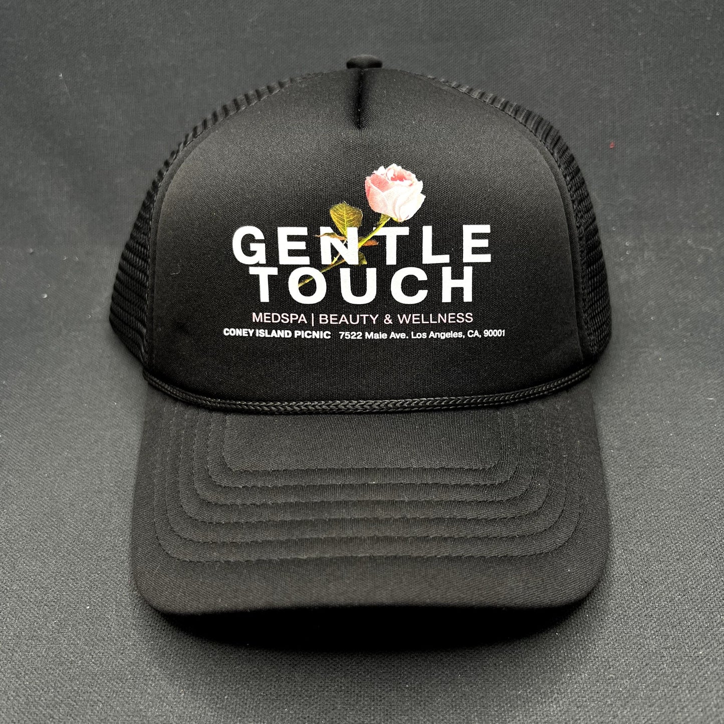 Coney Island Picnic Gentle Touch MedSpa Trucker Snapback Hat Black