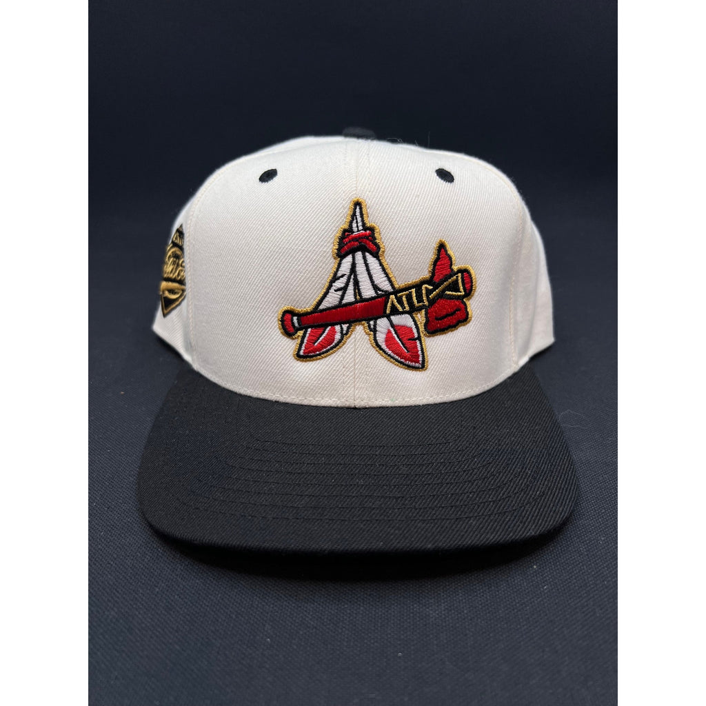 Atlanta Braves 2021 World Series Champions Snapback Hat Yupoong Cream
