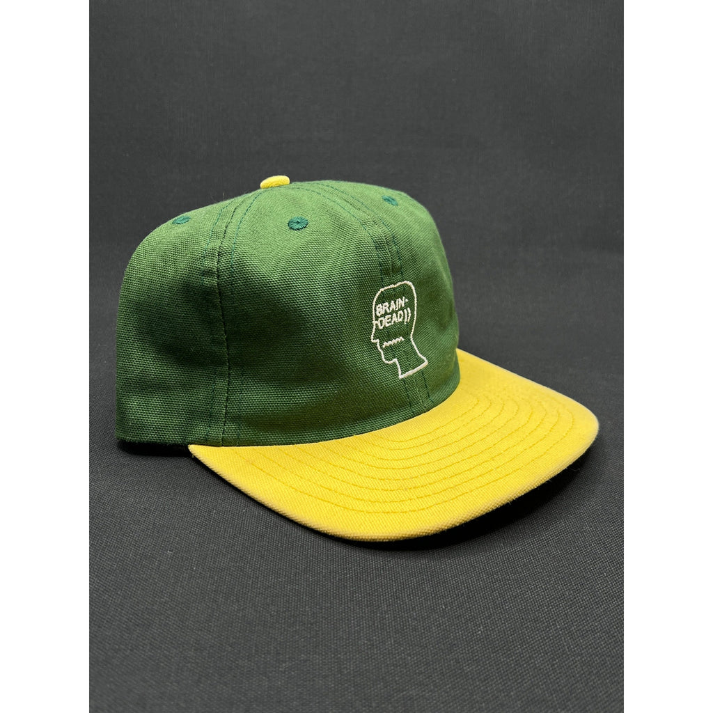 Brain Dead Skateboards Rare Green Yellow Snapback Hat Made in USA
