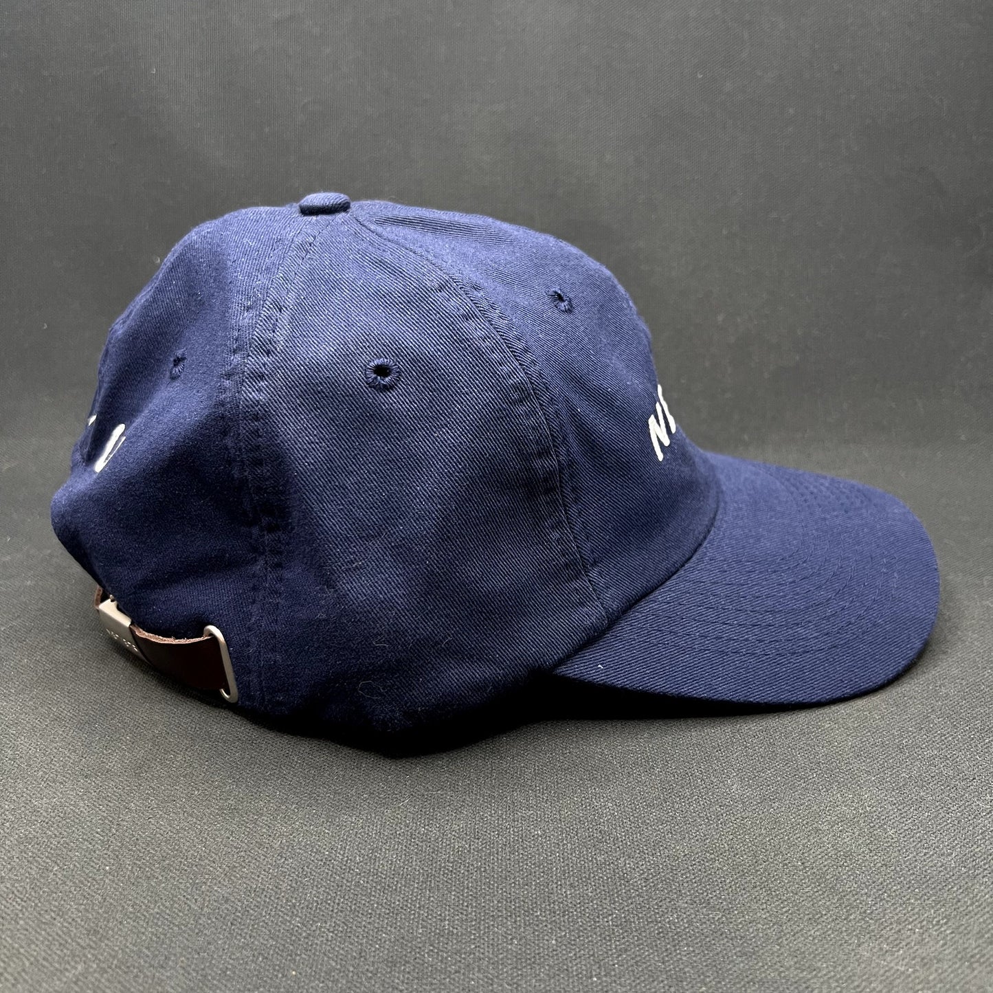 NetJets Private Aviation Leather Strapback Hat Corporate Pilot Jet Cap