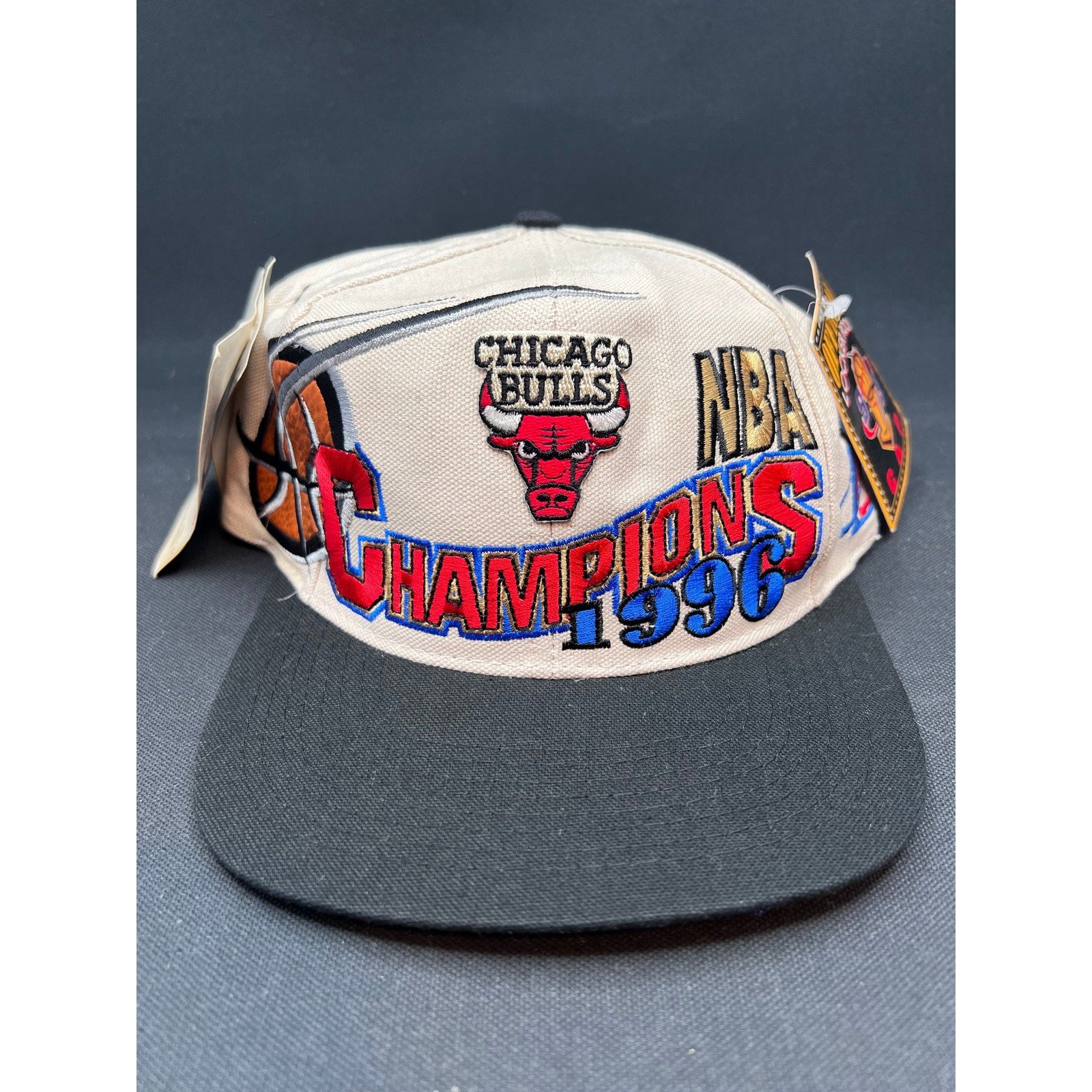 Vintage 1996 Chicago Bulls NBA Champions Hat – Logo Athletic Snapback – Deadstock w/ Tags – Made in Taiwan ROC