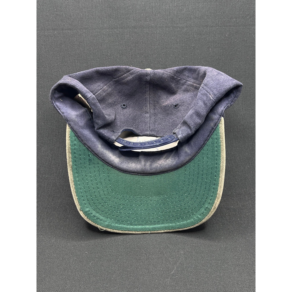 VH1 “Music First” Vintage Snapback Hat – 1990s Two-Tone Navy/Khaki (Promo)