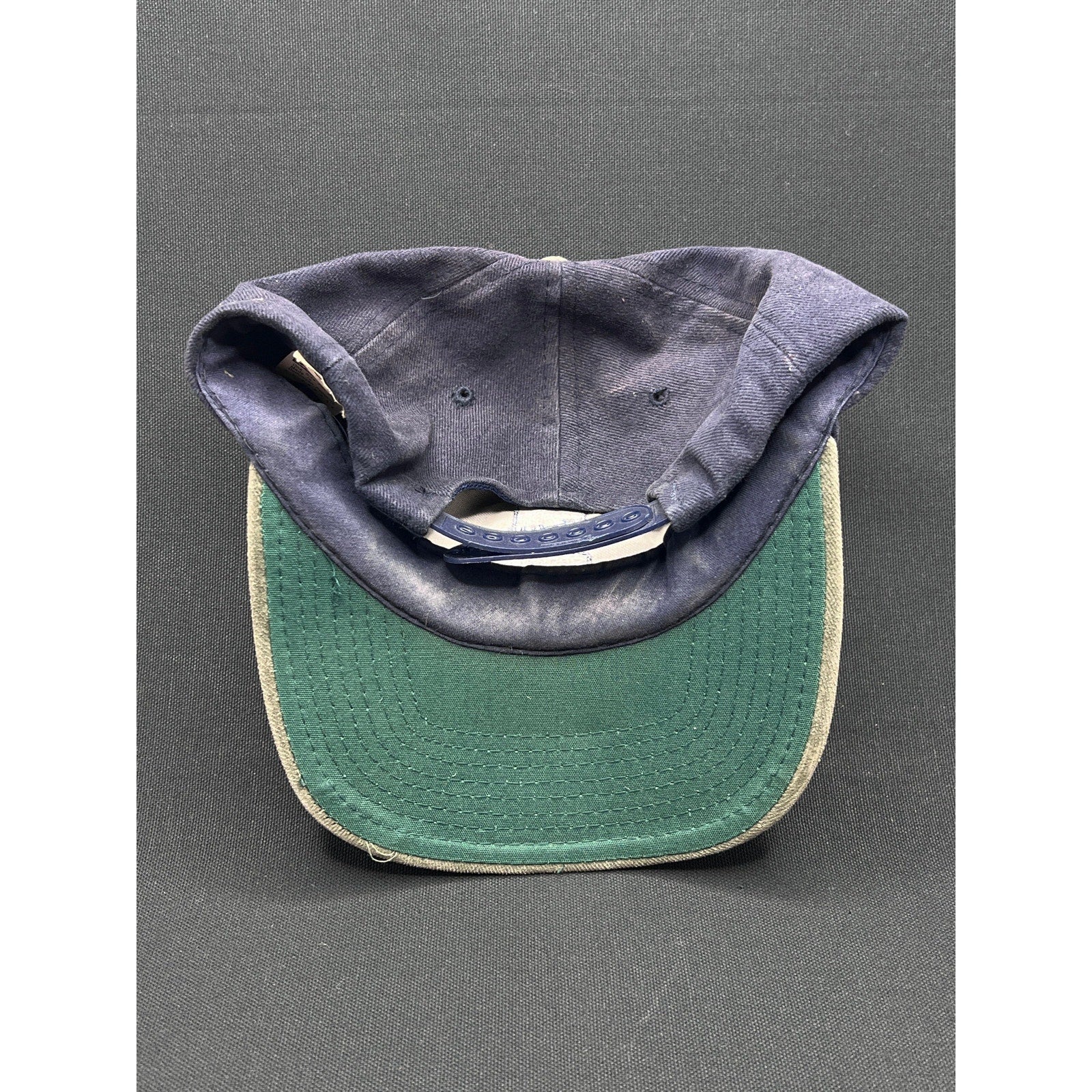 VH1 “Music First” Vintage Snapback Hat – 1990s Two-Tone Navy/Khaki (Promo)