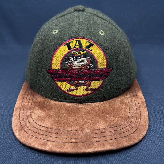 Vintage 1991 Taz Harley-Davidson Hat Acme Clothing Wool Suede USA
