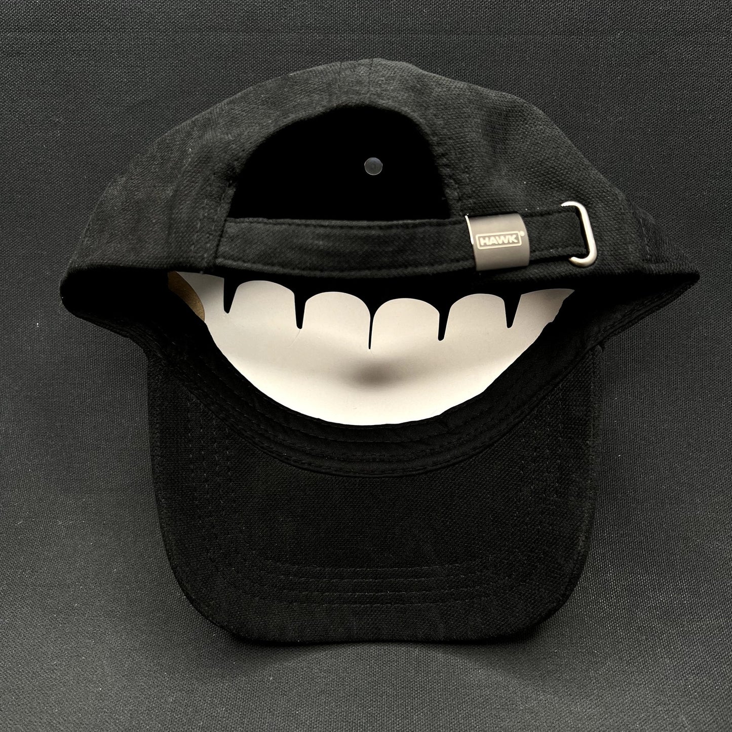 Retro HAWK Black Strapback Hat Polyamide Minimalist Streetwear Cap