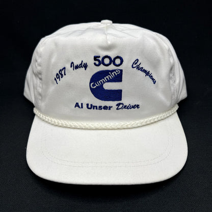 Vintage 1987 Indy 500 Cummins Diesel Rope Strapback Hat USA Made
