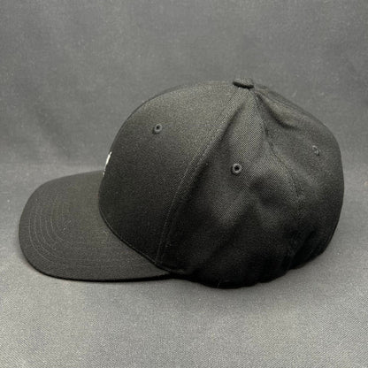 Kangol Black Flexfit Baseball Cap Hat Kangaroo Logo M/L Clean
