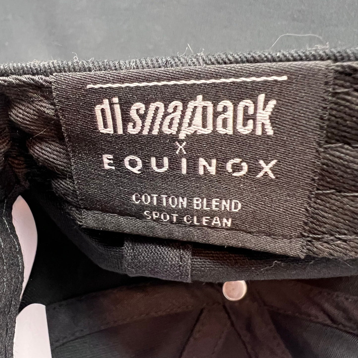 Equinox x DI Snapback Hat Black Rubber Logo Gym Fitness Cap Strapback
