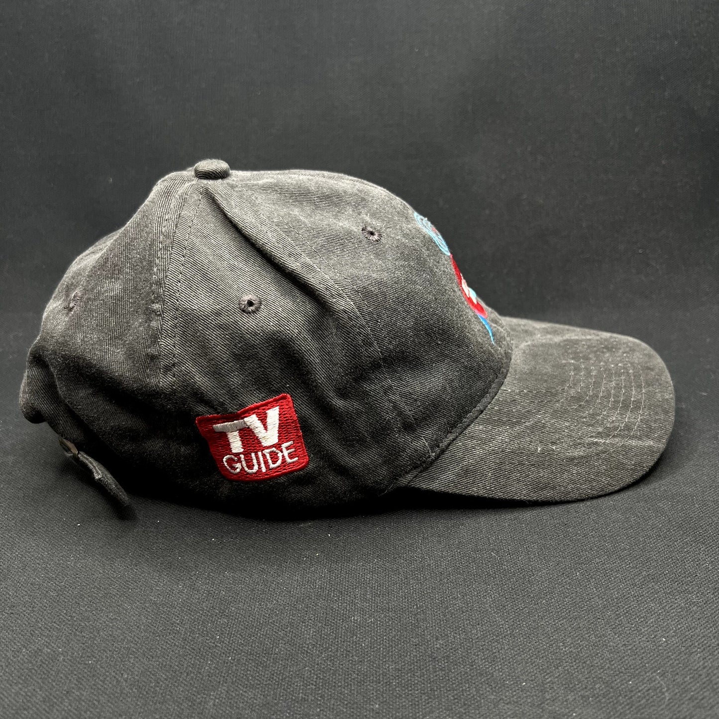 Vintage Watch This TV Guide Promo Strapback Hat KC Caps Gray Cap