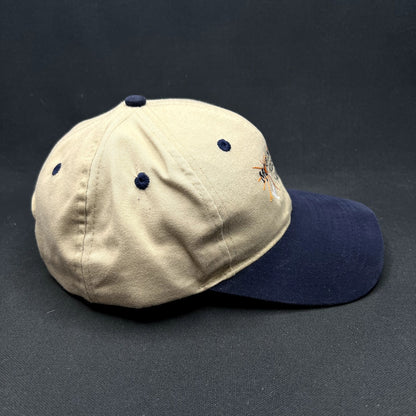 Morning Fresh Farms Vintage Snapback Hat Khaki Navy Farm Agriculture Cap