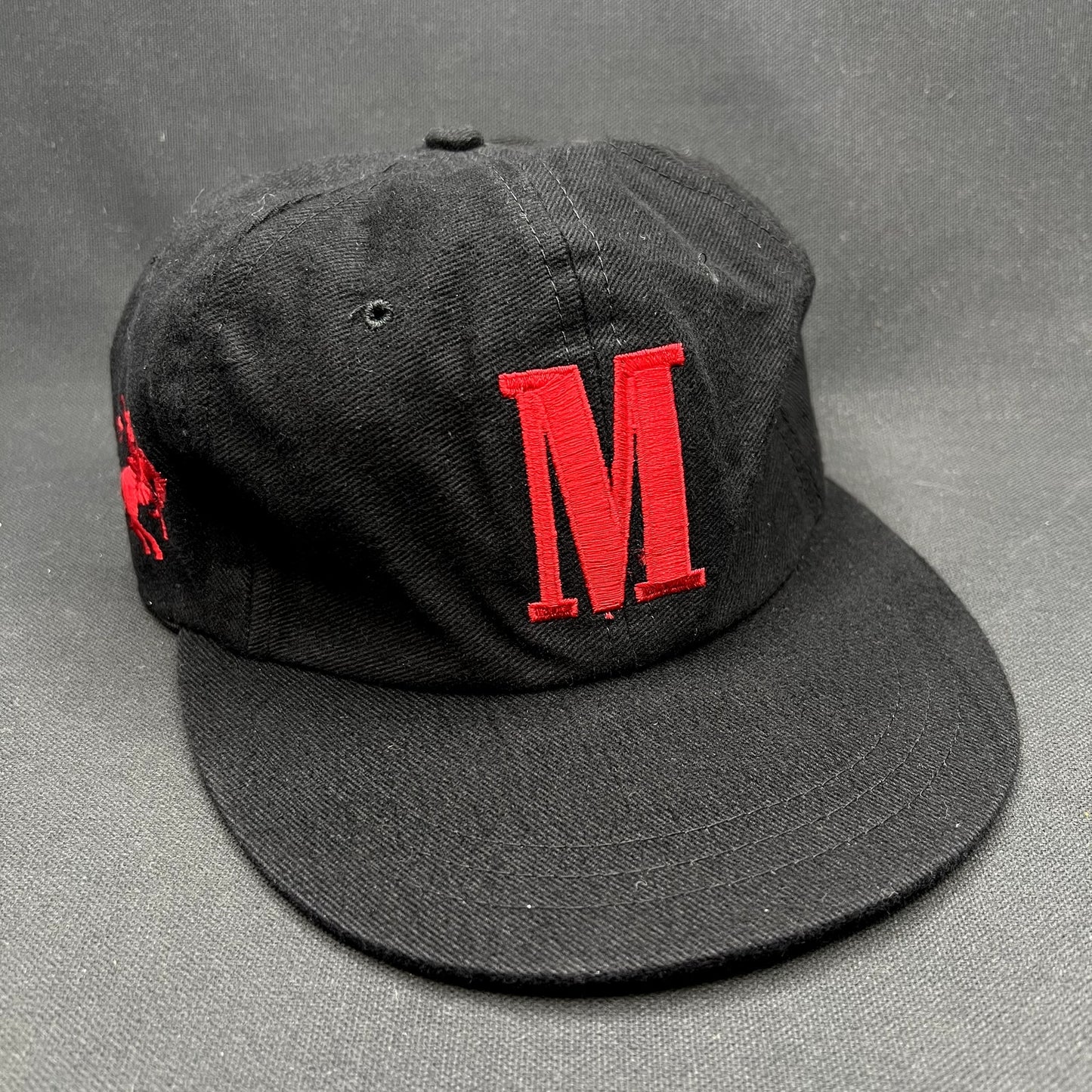 Vintage Marlboro Red “M” Strapback Hat Black Tobacco Promo Cap
