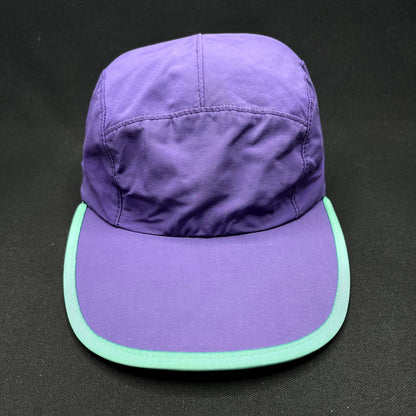 Patagonia USA Made Purple Teal Strapback Hat Retro Outdoor Hiking Cap Medium