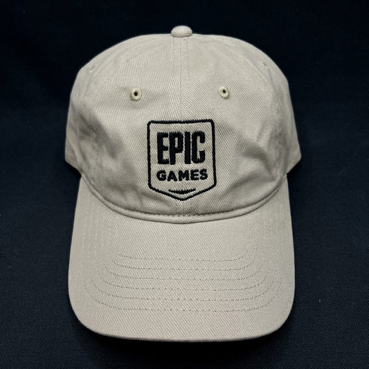 Epic Games Strapback Hat Beige Fortnite Gaming Dad Cap Embroidered