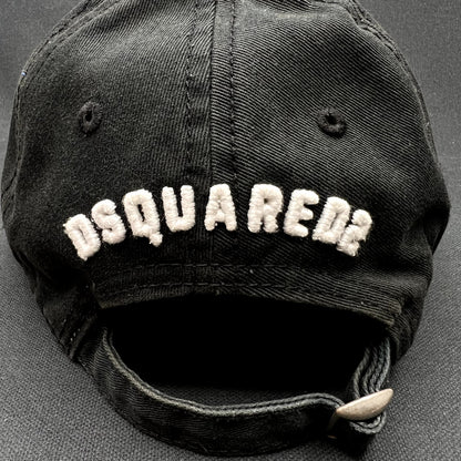 DSQUARED2 ICON Strapback Hat Black Designer Baseball Cap