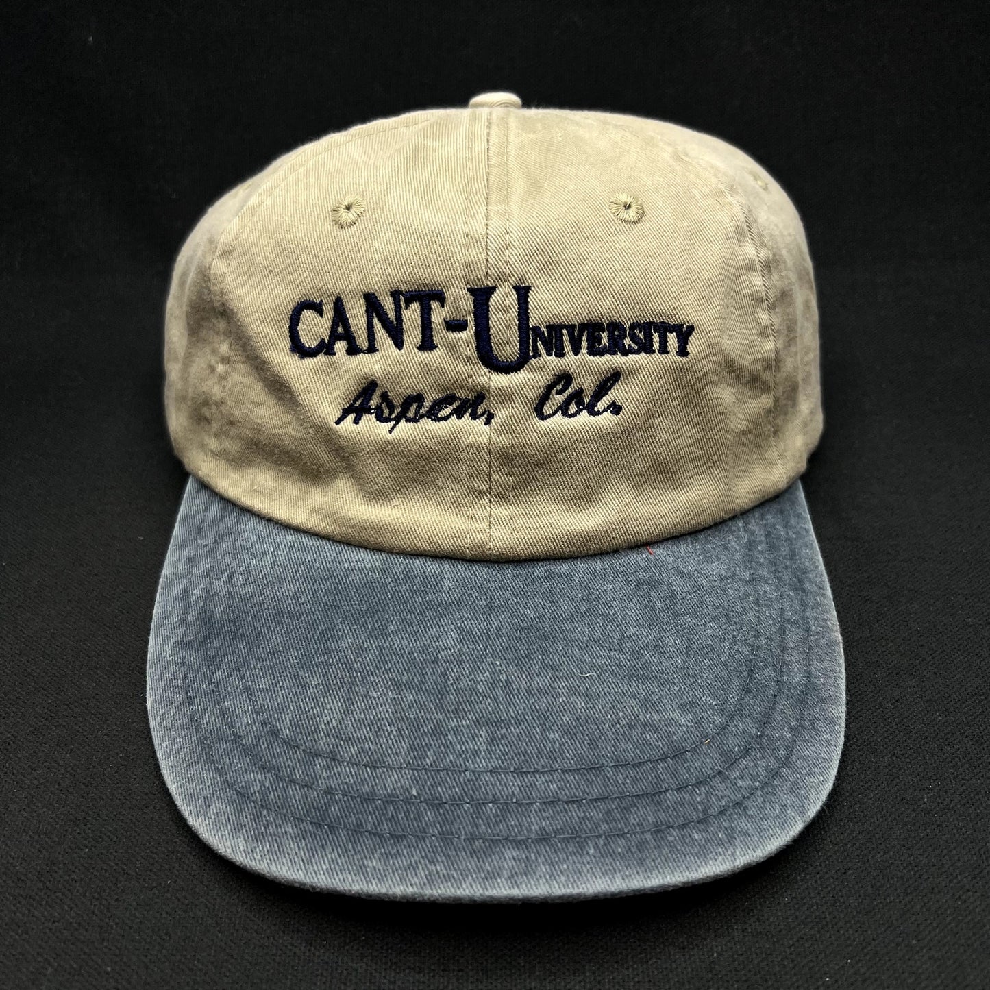 Vintage Cant-U-Niversity Aspen Colorado Strapback Hat Zkapz Dad Cap
