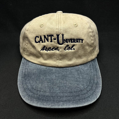 Vintage Cant-U-Niversity Aspen Colorado Strapback Hat Zkapz Dad Cap