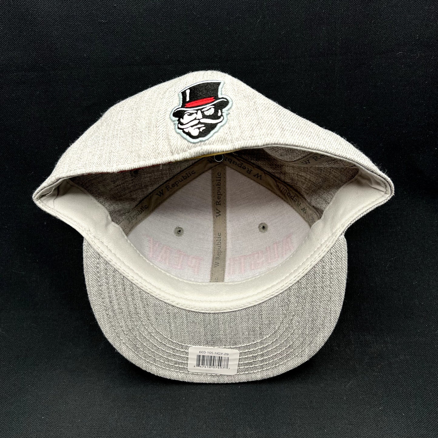 Austin Peay Governors Fitted Hat 7 3/4 W Republic NCAA Gray