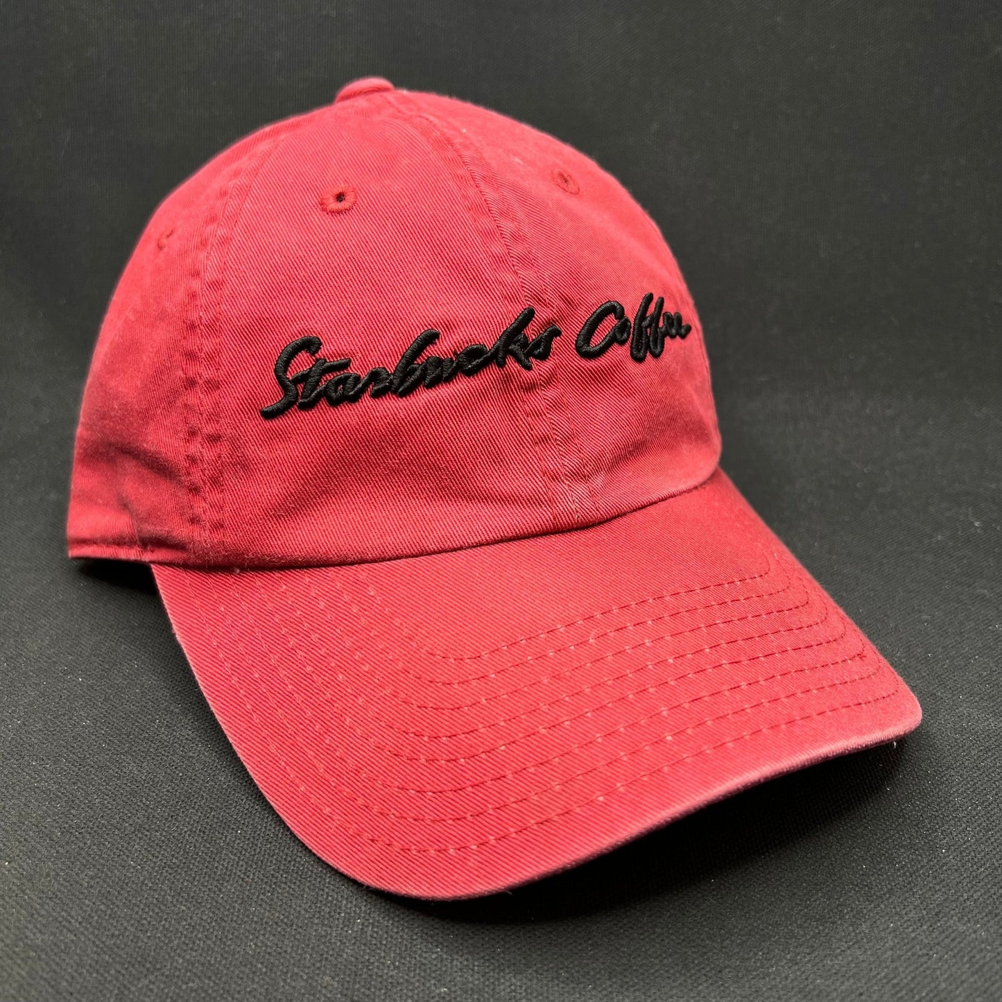 Starbucks Coffee Script Strapback Hat Red American Needle