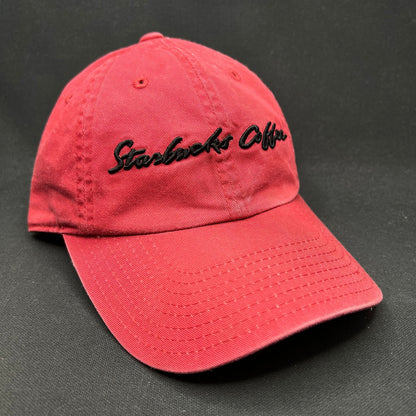 Starbucks Coffee Script Strapback Hat Red American Needle
