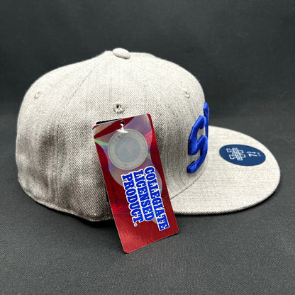 SMU Mustangs Fitted Hat 7 3/4 Gray Blue W Republic NCAA Cap NWT