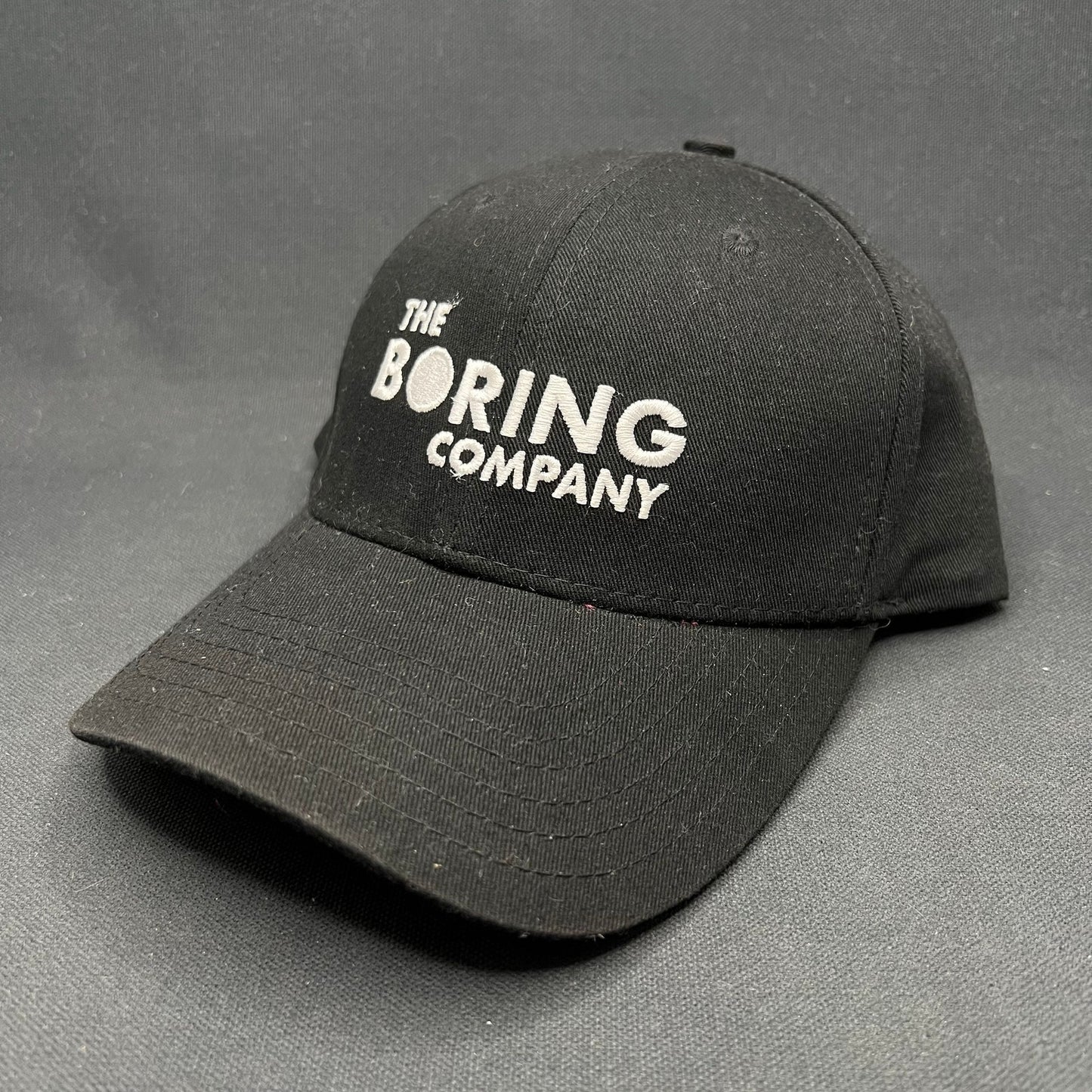 The Boring Company Strapback Hat Black Elon Musk Logo Cap