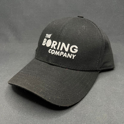The Boring Company Strapback Hat Black Elon Musk Logo Cap