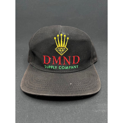 Vintage Diamond Supply Co. DMND Snapback Hat – Rolex Crown Parody Logo (Black/Green Underbrim)