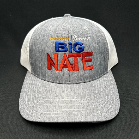 Nickelodeon Big Nate Paramount+ Snapback Trucker Hat Gray White Promo Cap
