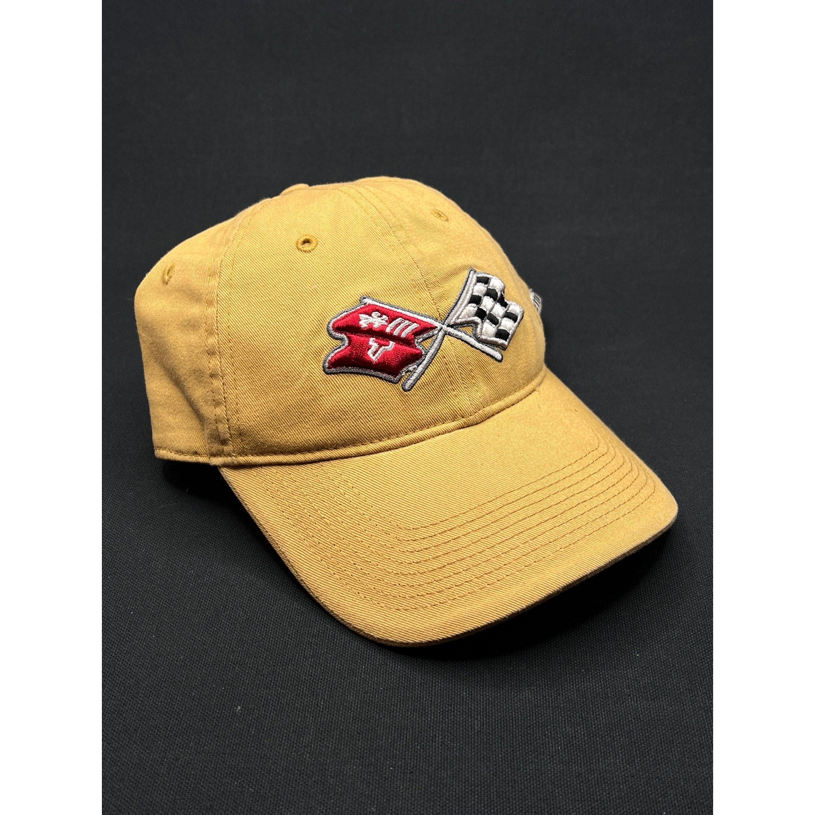 Vintage Corvette Logo Dad Hat – Mustard Yellow Adjustable